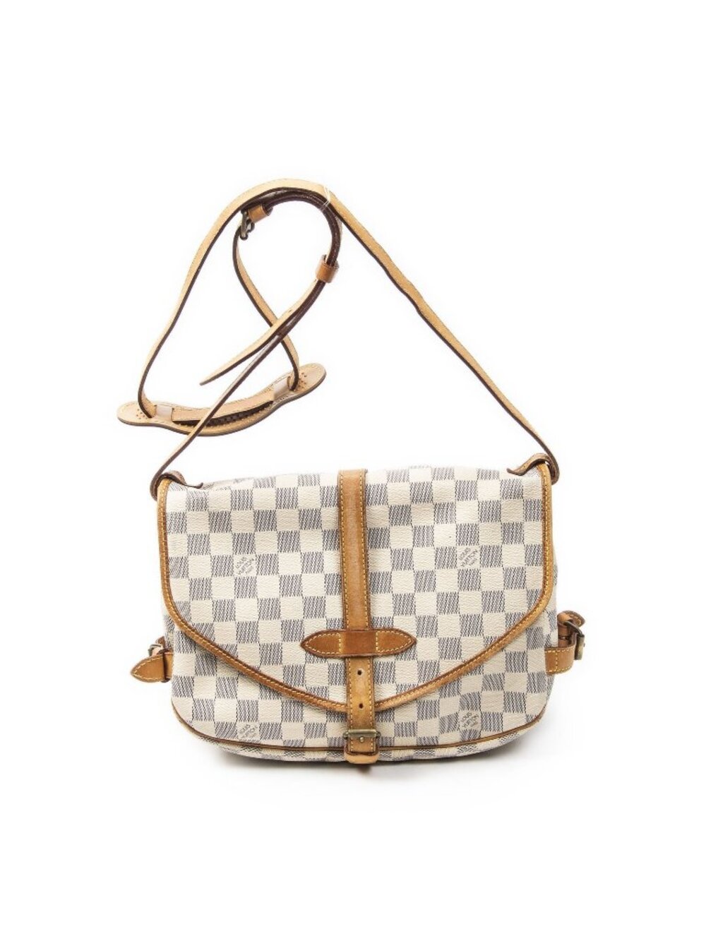 Louis Vuitton Saumur Ivory Damier Azur